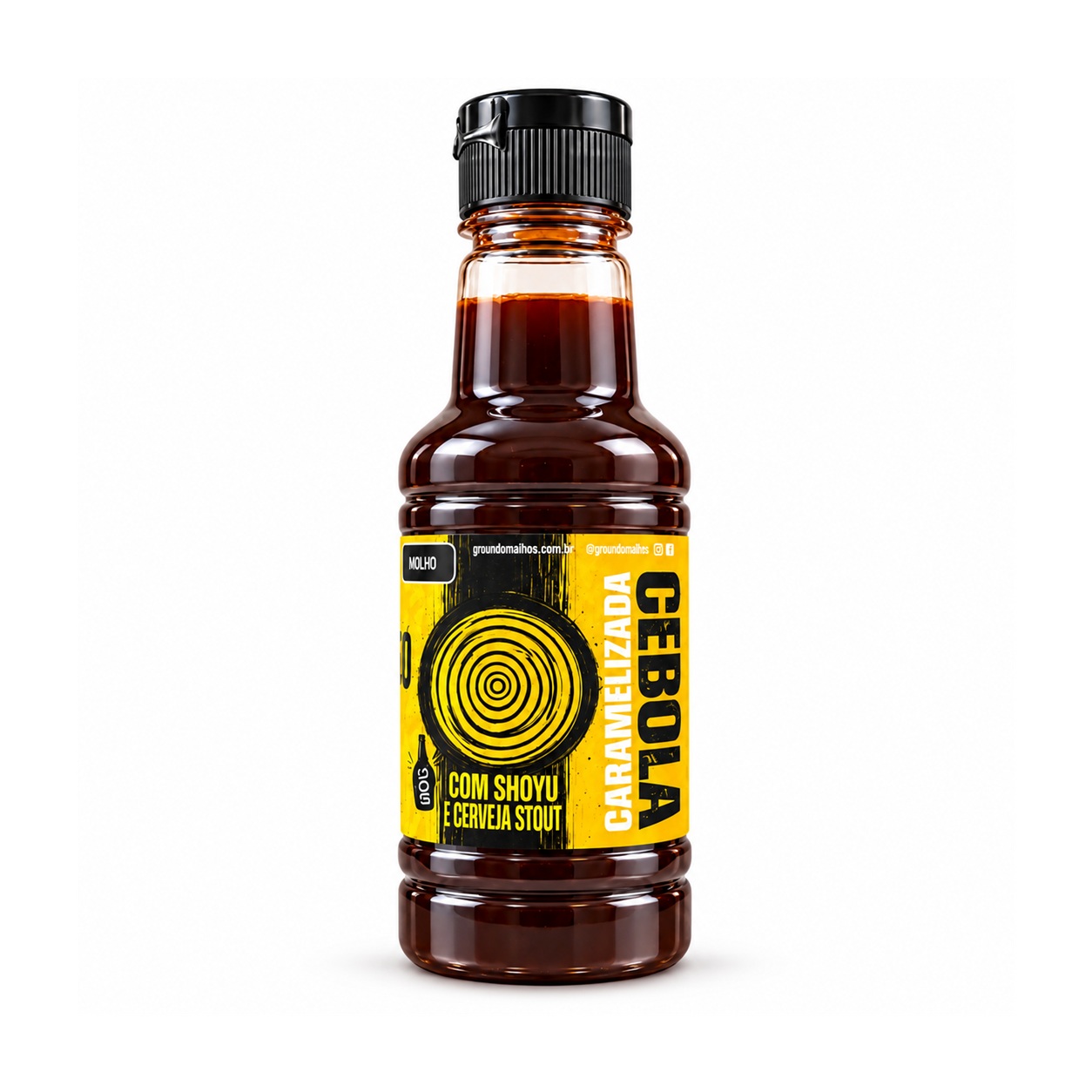 MOLHO DE CEBOLA CARAMELIZADA COM SHOYU E CERVEJA STOUT 200ml
