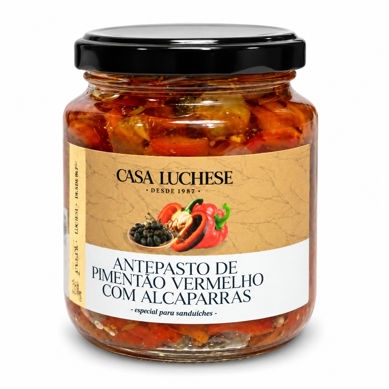 Antepasto de Pimentão Vermelho com Alcaparras
