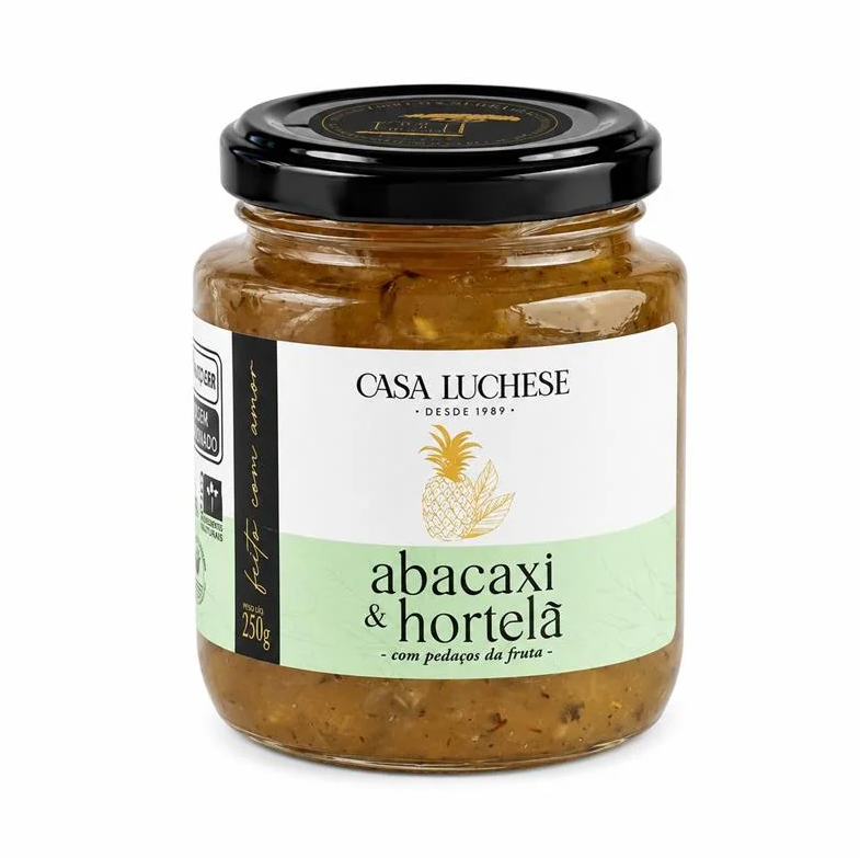 GELEIA DE ABACAXI COM HORTELÃ PREMIUM 250G