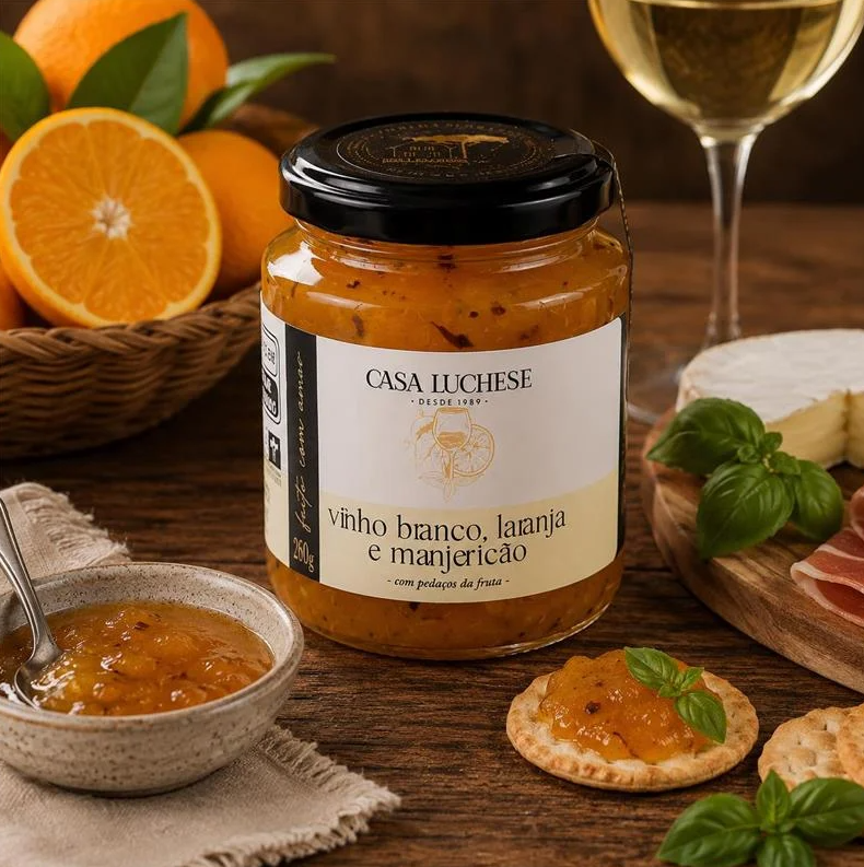 GELEIA DE VINHO BRANCO, LARANJA E MANJERICÃO PREMIUM 260G — foto 3