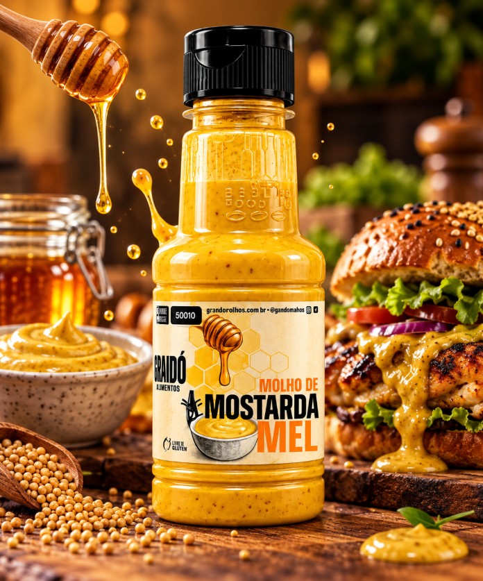 MOLHO DE MOSTARDA COM MEL E CERVEJA IPA 200ml — foto 2