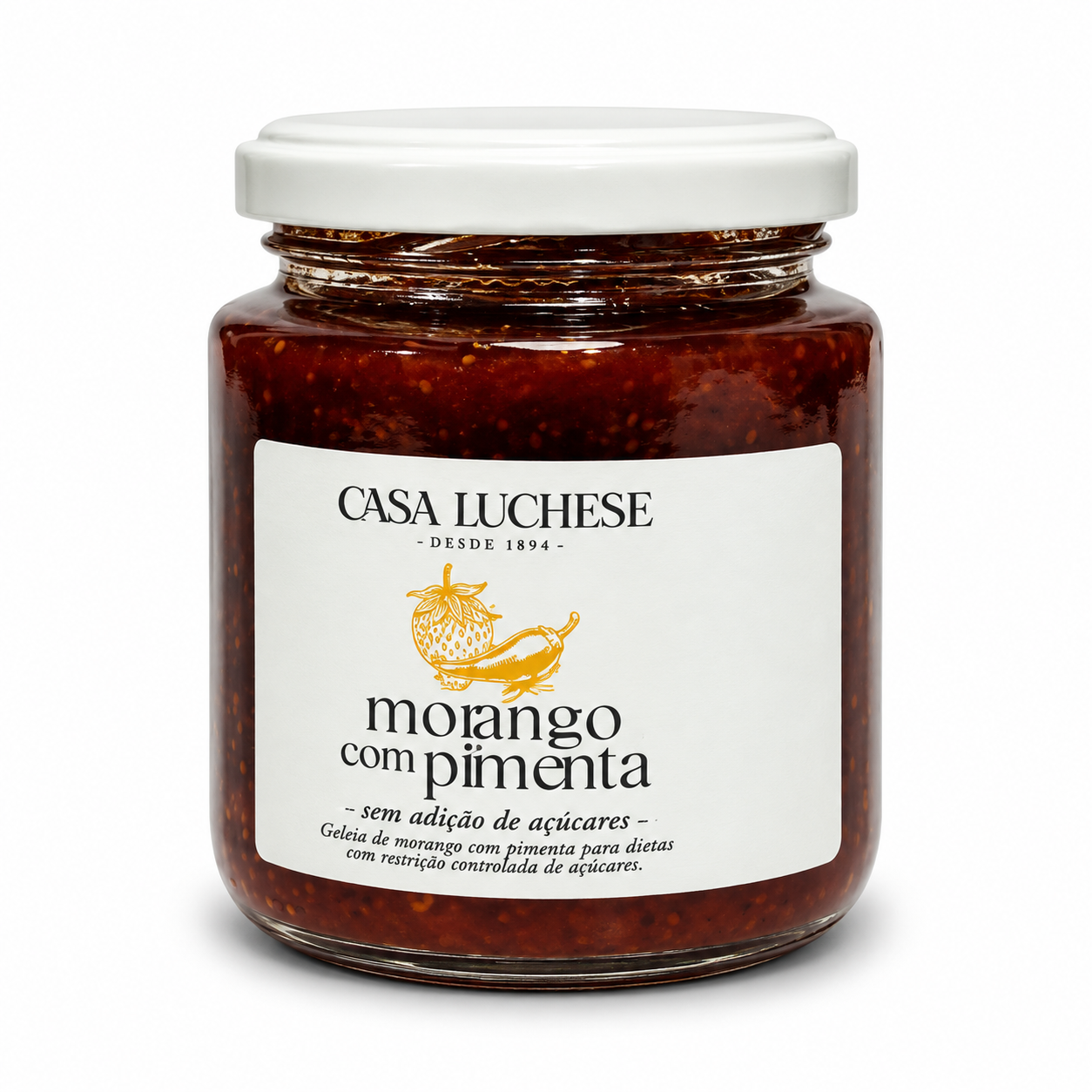 Geleia de Morango com Pimenta sem Adição de Açúcar
